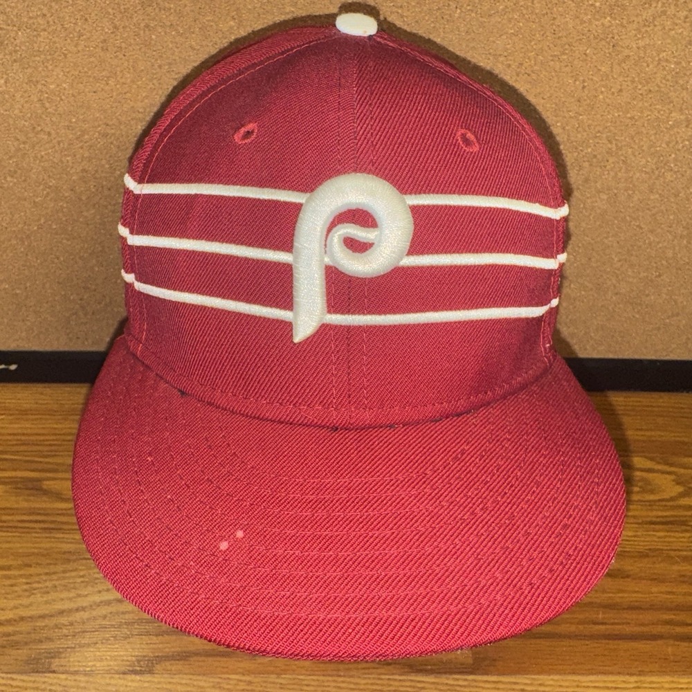 New Era MLB Philadelphia Phillies Cap Fitted 7 1/2 Maroon Cooperstown Collection